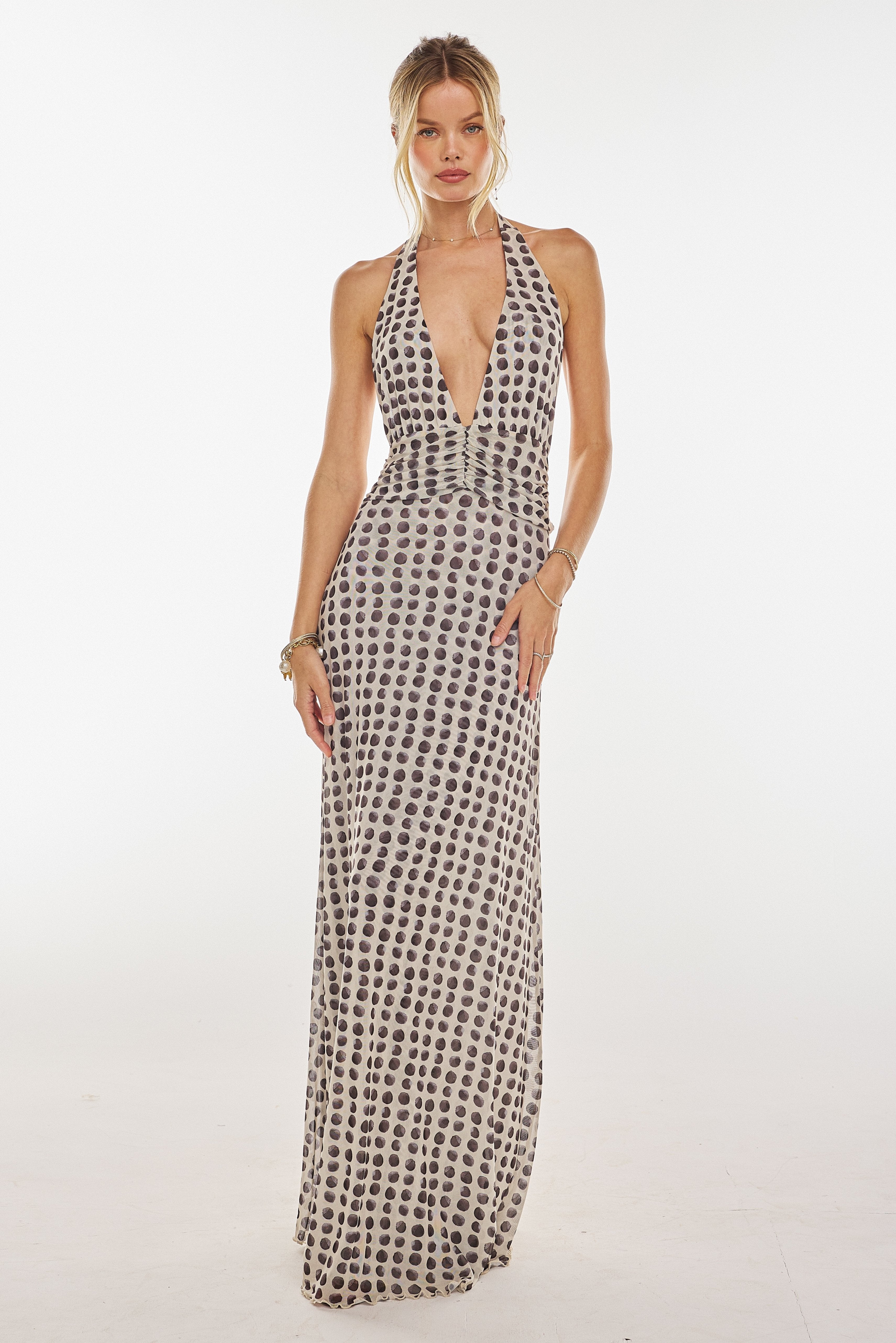 Alexia Polkadot Maxi Dress - Serena Studio