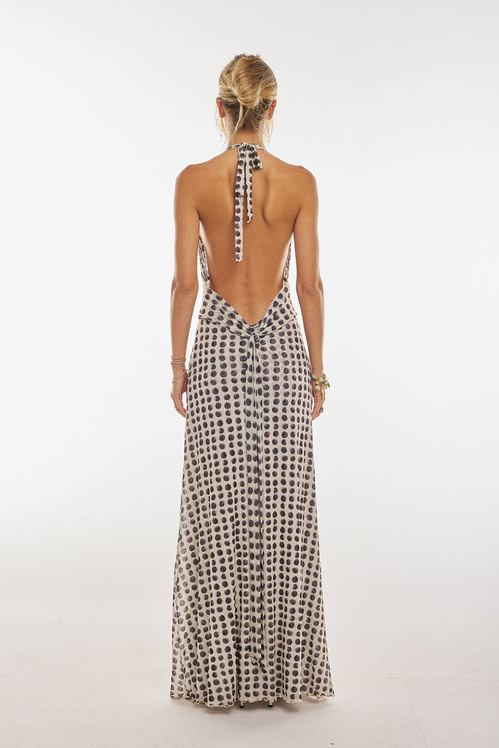 Alexia Polkadot Maxi Dress - Serena Studio