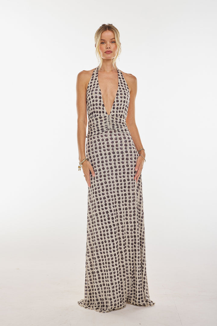 Alexia Polkadot Maxi Dress - Serena Studio